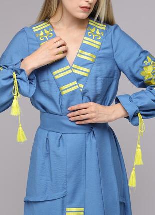 Women's dress "Otamansha" yellow-blue6 photo
