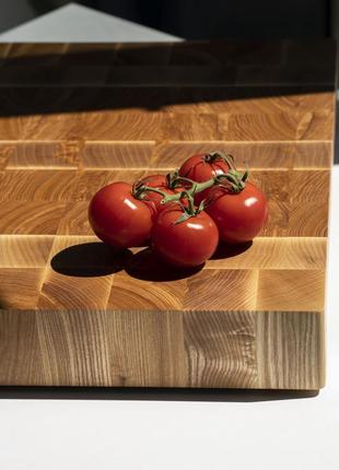 Ash cutting board with tray 30*40 cm4 photo