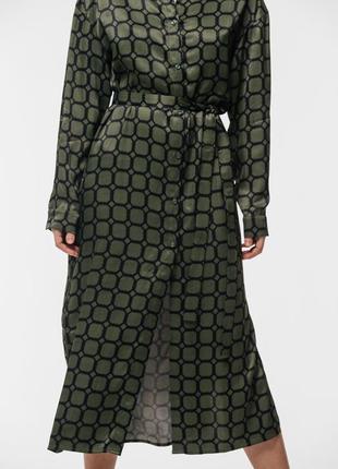 Women's checkered dress-shirt green4 photo