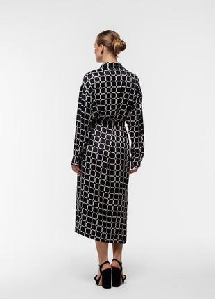 Women's checkered dress-shirt black4 photo