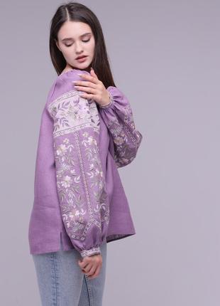 Women's blouse "Daryna" violet2 photo