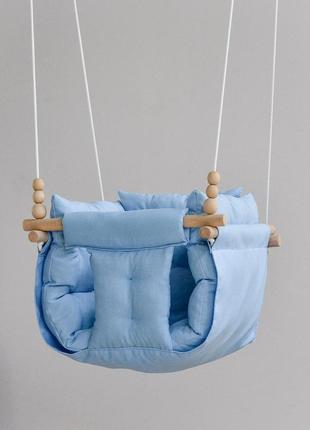 Fabric hanging children's swing from Infancy "Gallet blue1 photo