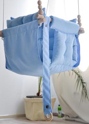 Fabric hanging children's swing from Infancy "Gallet blue3 photo
