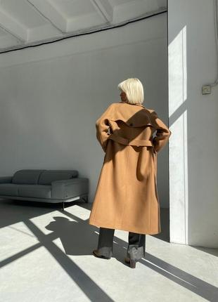 Woman camel wool trench coat6 photo