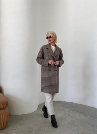 Brown wool peacoat4 photo