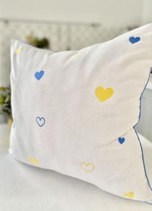 Decorative pillowcase with Ukrainian patriotic embroidery 45 x 45 cm.2 photo