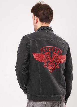 Men's denim jacket with DASTI Vidven embroidery3 photo