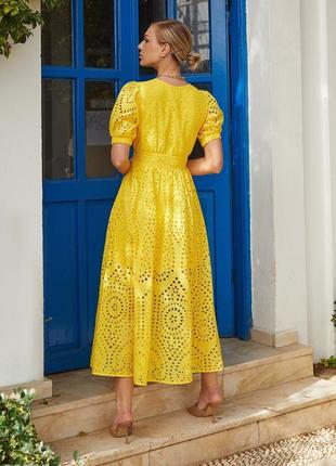 Yellow midi summer dress gepur4 photo