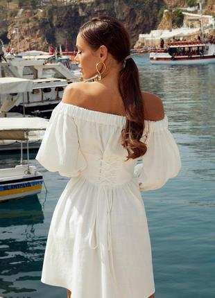 White mini summer dress gepur6 photo