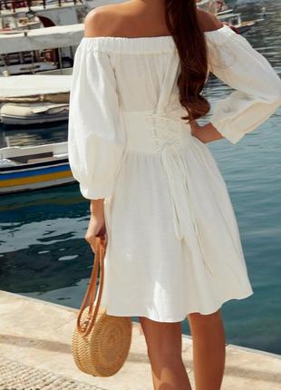 White mini summer dress gepur7 photo
