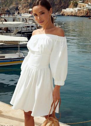 White mini summer dress gepur3 photo