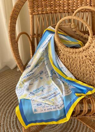 Designer  big scarf  "fWith Ukraine in the heart "  ( phrases of Ukrainians about freedom)4 photo