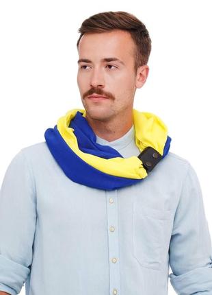 Cashmere men's stylish scarf Snood  "Ukraine" from the designer art sana9 photo