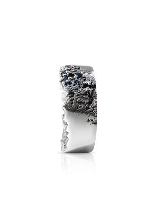 Chunky sterling silver ring with black stone2 photo