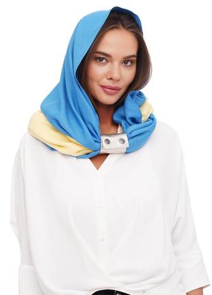 Cashmere stylish scarf Snood  "Ukraine" from the designer art sana