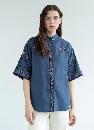 Linen shirt with embroidery Gushul Shirt