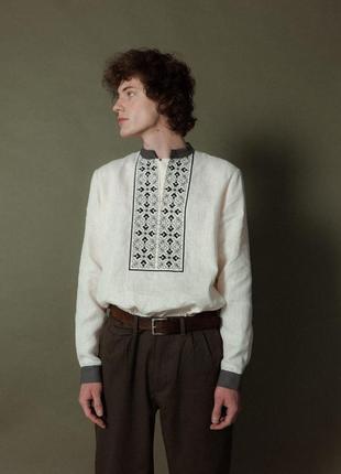 Men's shirt with embroidery TOR1 photo