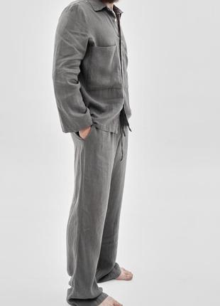 Unisex oversized linen set "GRAPHITE"6 photo