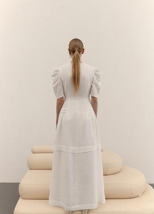 WHITE LINEN DRESS3 photo