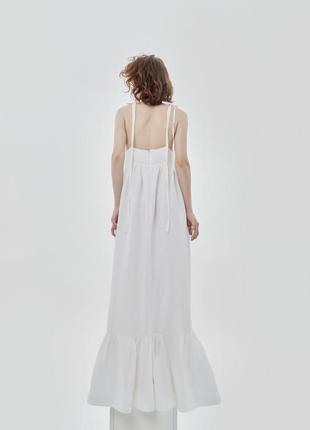 LONG LINEN&COTTON SUNDRESS "MILK"5 photo