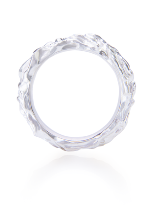 Sterling silver textured band Branch Band ring4 photo