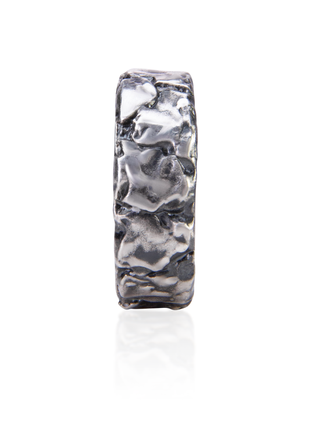 Sterling silver textured wide band ring2 photo