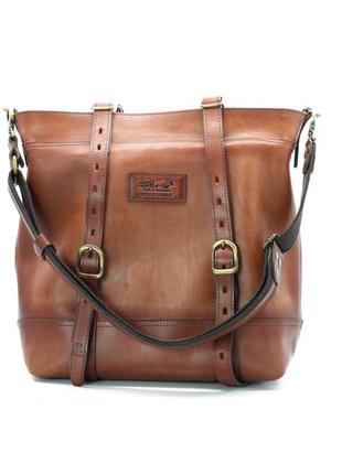 Model 501. Unisex City/Travel Natural Bull's Leather Bag