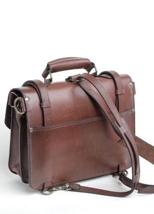 Model UniLug. Natural Bull's Leather Briefcase backpack for men3 photo
