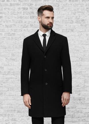 Men's Coat Quadri Black5 photo