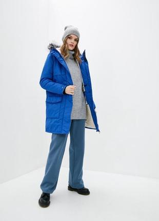 Women's DASTI Mont Blanc Royalblue Wild wool parka2 photo