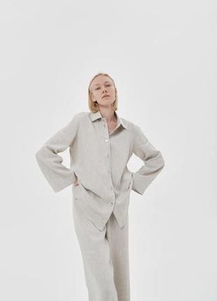 Oversized linen 2 piece set – shirt and pants "Eco"2 photo