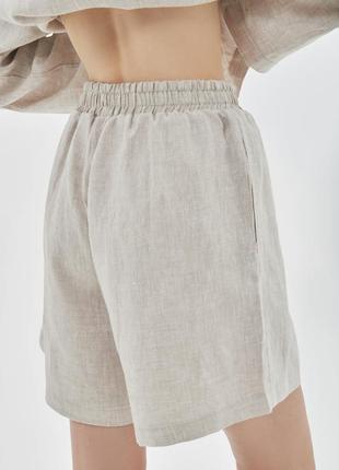 Oversized linen 2 piece set – shirt and shorts "Eco"9 photo