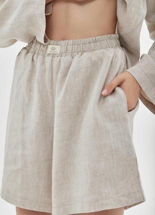 Oversized linen 2 piece set – shirt and shorts "Eco"10 photo