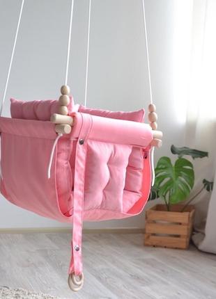 Fabric hanging children's swing from Infancy "Gallet" pink3 photo