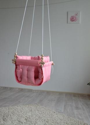Fabric hanging children's swing from Infancy "Gallet" pink5 photo