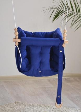 Fabric hanging children's swing from Infancy "Gallet" blue-bark1 photo