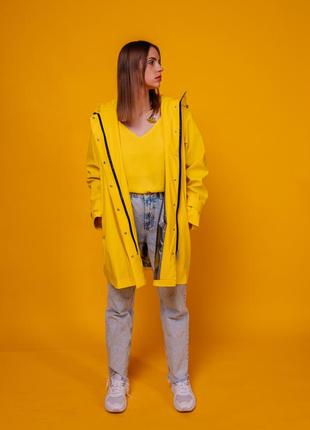 Casual Style Women's Yellow Travel Raincoat by Parasol'ka5 photo