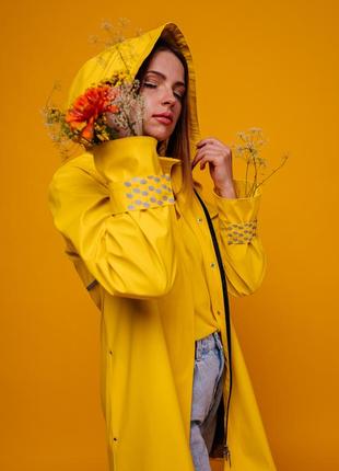Casual Style Women's Yellow Travel Raincoat by Parasol'ka3 photo