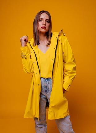 Casual Style Women's Yellow Travel Raincoat by Parasol'ka2 photo