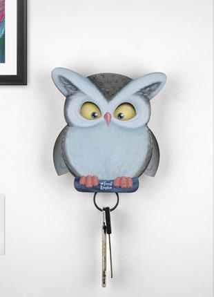 Key holder for wall - "Dexter" the owl