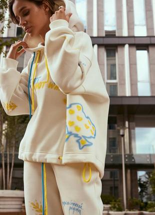 HOODIE MILKY OVERSIZE 'INDEPENDENT' GEPUR4 photo
