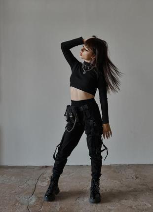 Women's trousers OGONPUSHKA Hard black8 photo