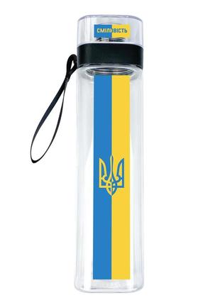 WATER BOTTLE ZIZ TRIDENT OF UKRAINE BLUE-YELLOW