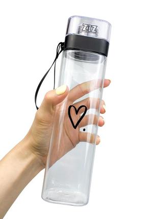 WATER BOTTLE ZIZ HEART2 photo