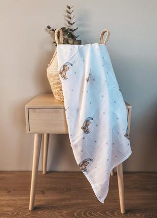 Muslin baby swaddle blanket from momma&kids brand4 photo
