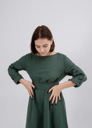Linen oversize wide transformer dress midi10 photo