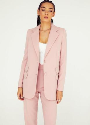 SINGLE-BREASTED BLAZER IN SOFT PINK GEPUR1 photo