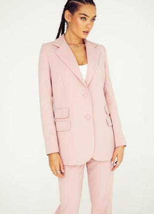 SINGLE-BREASTED BLAZER IN SOFT PINK GEPUR3 photo
