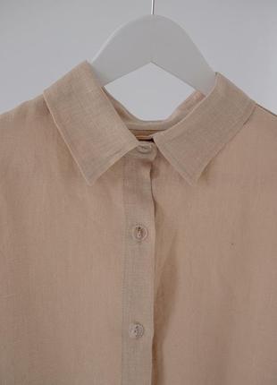 Linen 2-pieces suit set - oversize shirt and shorts10 photo