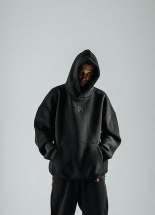 Oversized hoodie OGONPUSHKA Stereo black2 photo